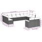 vidaXL Set de sofás de jardín 12 piezas cojines ratán sintético negro vidaXL Set de sofás de jardín 12 piezas cojines ratán sintético negro