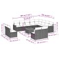 vidaXL Set sofás de jardín con cojines 13 piezas ratán sintético gris vidaXL Set sofás de jardín con cojines 13 piezas ratán sintético gris
