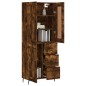 vidaXL Aparador alto madera contrachapada roble ahumado 69,5x34x180 cm vidaXL Aparador alto madera contrachapada roble ahumado 69,5x34x180 cm
