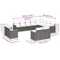vidaXL Set de sofás de jardín 12 piezas cojines ratán sintético negro vidaXL Set de sofás de jardín 12 piezas cojines ratán sintético negro