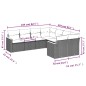 vidaXL Set de sofás de jardín 8 piezas y cojines ratán sintético negro vidaXL Set de sofás de jardín 8 piezas y cojines ratán sintético negro