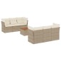 vidaXL Set sofás de jardín 7 piezas y cojines ratán sintético beige vidaXL Set sofás de jardín 7 piezas y cojines ratán sintético beige