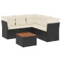 vidaXL Set de sofás de jardín 6 piezas y cojines ratán sintético negro vidaXL Set de sofás de jardín 6 piezas y cojines ratán sintético negro
