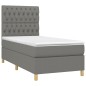 vidaXL Cama box spring con colchón tela gris oscuro 100x200 cm vidaXL Cama box spring con colchón tela gris oscuro 100x200 cm