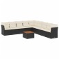 vidaXL Set de sofás de jardín 10 pzas cojines ratán sintético negro vidaXL Set de sofás de jardín 10 pzas cojines ratán sintético negro