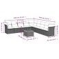 vidaXL Set de sofás de jardín 10 pzas cojines ratán sintético negro vidaXL Set de sofás de jardín 10 pzas cojines ratán sintético negro