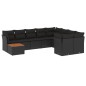 vidaXL Set de sofás de jardín 10 pzas cojines ratán sintético negro vidaXL Set de sofás de jardín 10 pzas cojines ratán sintético negro