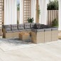 vidaXL Juego de sofás jardín con cojines beige mezcla 12 pzas ratán PE vidaXL Juego de sofás jardín con cojines beige mezcla 12 pzas ratán PE