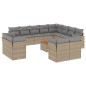 vidaXL Juego de sofás jardín con cojines beige mezcla 13 pzas ratán PE vidaXL Juego de sofás jardín con cojines beige mezcla 13 pzas ratán PE