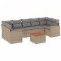 vidaXL Juego de sofás jardín con cojines beige mezcla 8 pzas ratán PE vidaXL Juego de sofás jardín con cojines beige mezcla 8 pzas ratán PE