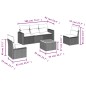 vidaXL Set de sofás de jardín 6 piezas y cojines ratán sintético negro vidaXL Set de sofás de jardín 6 piezas y cojines ratán sintético negro