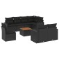 vidaXL Set de sofás de jardín 8 piezas y cojines ratán sintético negro vidaXL Set de sofás de jardín 8 piezas y cojines ratán sintético negro