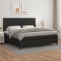 vidaXL Cama box spring con colchón cuero sintético negro 200x200 cm vidaXL Cama box spring con colchón cuero sintético negro 200x200 cm