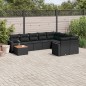 vidaXL Set de sofás de jardín 10 pzas cojines ratán sintético negro vidaXL Set de sofás de jardín 10 pzas cojines ratán sintético negro