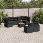 vidaXL Set de sofás de jardín 10 pzas cojines ratán sintético negro vidaXL Set de sofás de jardín 10 pzas cojines ratán sintético negro