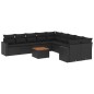 vidaXL Set de sofás de jardín 11 pzas y cojines ratán sintético negro vidaXL Set de sofás de jardín 11 pzas y cojines ratán sintético negro