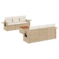 vidaXL Set sofás de jardín 7 piezas y cojines ratán sintético beige vidaXL Set sofás de jardín 7 piezas y cojines ratán sintético beige