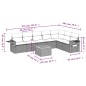 vidaXL Set de sofás de jardín 8 piezas y cojines ratán sintético negro vidaXL Set de sofás de jardín 8 piezas y cojines ratán sintético negro