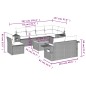 vidaXL Set de muebles de jardín 9 pzas y cojines ratán sintético gris vidaXL Set de muebles de jardín 9 pzas y cojines ratán sintético gris