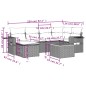 vidaXL Set de comedor de jardín 7 pzas y cojines ratán sintético negro vidaXL Set de comedor de jardín 7 pzas y cojines ratán sintético negro
