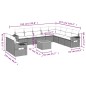 vidaXL Set de sofás de jardín 11 pzas y cojines ratán sintético gris vidaXL Set de sofás de jardín 11 pzas y cojines ratán sintético gris