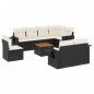 vidaXL Set de sofás de jardín 8 piezas y cojines ratán sintético negro vidaXL Set de sofás de jardín 8 piezas y cojines ratán sintético negro