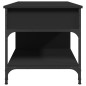 vidaXL Mesa de centro madera de ingeniería y metal negro 100x50x50 cm vidaXL Mesa de centro madera de ingeniería y metal negro 100x50x50 cm