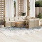 vidaXL Juego de sofás jardín con cojines beige 10 pzas ratán sintético vidaXL Juego de sofás jardín con cojines beige 10 pzas ratán sintético