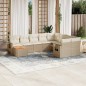 vidaXL Juego de sofás jardín con cojines beige 10 pzas ratán sintético vidaXL Juego de sofás jardín con cojines beige 10 pzas ratán sintético