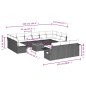 vidaXL Set sofás de jardín 14 pzas con cojines ratán sintético negro vidaXL Set sofás de jardín 14 pzas con cojines ratán sintético negro
