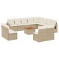 vidaXL Set sofás de jardín con cojines 13 pzas ratán sintético beige vidaXL Set sofás de jardín con cojines 13 pzas ratán sintético beige