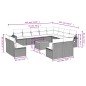 vidaXL Set de sofás de jardín y cojines 13 pzas ratán sintético negro vidaXL Set de sofás de jardín y cojines 13 pzas ratán sintético negro