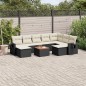 vidaXL Set de sofás de jardín 10 pzas cojines ratán sintético negro vidaXL Set de sofás de jardín 10 pzas cojines ratán sintético negro