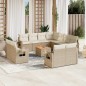 vidaXL Set de sofás de jardín 12 pzas y cojines ratán sintético marrón vidaXL Set de sofás de jardín 12 pzas y cojines ratán sintético marrón