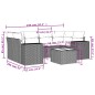 vidaXL Set de comedor de jardín 7 pzas y cojines ratán sintético negro vidaXL Set de comedor de jardín 7 pzas y cojines ratán sintético negro