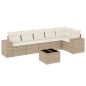 vidaXL Set sofás de jardín 7 piezas y cojines ratán sintético beige vidaXL Set sofás de jardín 7 piezas y cojines ratán sintético beige