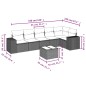 vidaXL Set sofás de jardín 7 piezas y cojines ratán sintético beige vidaXL Set sofás de jardín 7 piezas y cojines ratán sintético beige