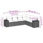 vidaXL Set de sofás de jardín 6 piezas y cojines ratán sintético negro vidaXL Set de sofás de jardín 6 piezas y cojines ratán sintético negro