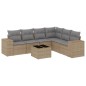 vidaXL Set sofás de jardín 7 piezas y cojines ratán sintético beige vidaXL Set sofás de jardín 7 piezas y cojines ratán sintético beige
