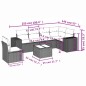 vidaXL Set de sofás de jardín 7 piezas con cojines ratán PE gris vidaXL Set de sofás de jardín 7 piezas con cojines ratán PE gris