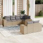 vidaXL Set sofás de jardín 7 piezas y cojines ratán sintético beige vidaXL Set sofás de jardín 7 piezas y cojines ratán sintético beige