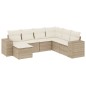 vidaXL Set sofás de jardín 7 piezas y cojines ratán sintético beige vidaXL Set sofás de jardín 7 piezas y cojines ratán sintético beige