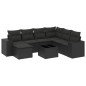 vidaXL Set de sofás de jardín 8 piezas y cojines ratán sintético negro