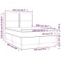 vidaXL Cama box spring con colchón cuero sintético marrón 140x200cm vidaXL Cama box spring con colchón cuero sintético marrón 140x200cm