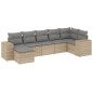 vidaXL Set sofás de jardín 7 piezas y cojines ratán sintético beige vidaXL Set sofás de jardín 7 piezas y cojines ratán sintético beige