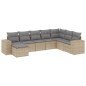 vidaXL Juego de sofás de jardín con cojines beige 8 pzas ratán PE vidaXL Juego de sofás de jardín con cojines beige 8 pzas ratán PE