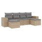 vidaXL Juego de sofás jardín con cojines 6 pzas ratán sintético beige vidaXL Juego de sofás jardín con cojines 6 pzas ratán sintético beige