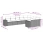 vidaXL Set de sofás de jardín 8 piezas y cojines ratán sintético negro vidaXL Set de sofás de jardín 8 piezas y cojines ratán sintético negro