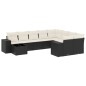 vidaXL Set de sofás de jardín 10 pzas cojines ratán sintético negro vidaXL Set de sofás de jardín 10 pzas cojines ratán sintético negro