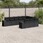 vidaXL Set de sofás de jardín 10 pzas cojines ratán sintético negro vidaXL Set de sofás de jardín 10 pzas cojines ratán sintético negro